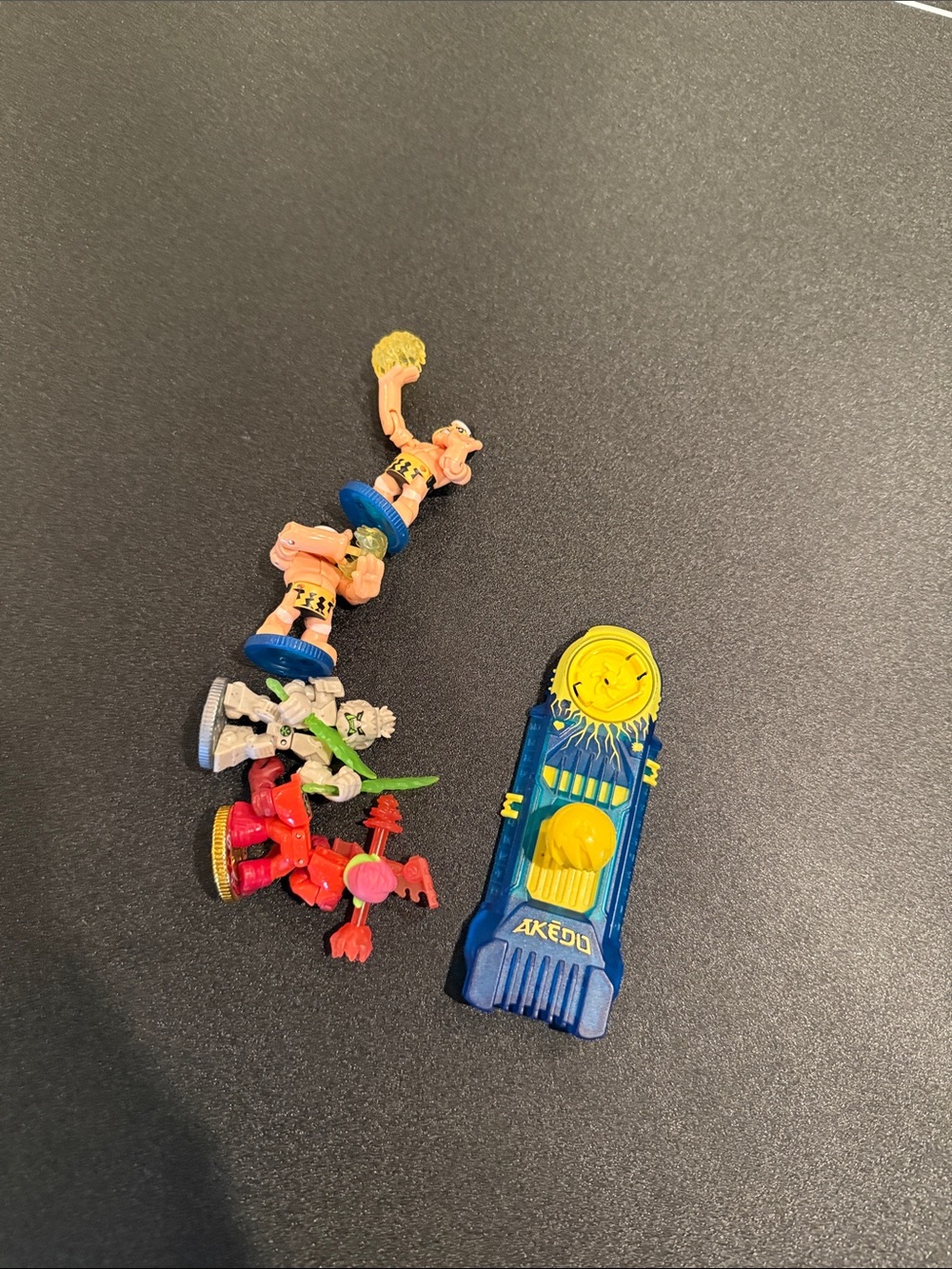 Blue and Yellow Akedo with Assorted Figures